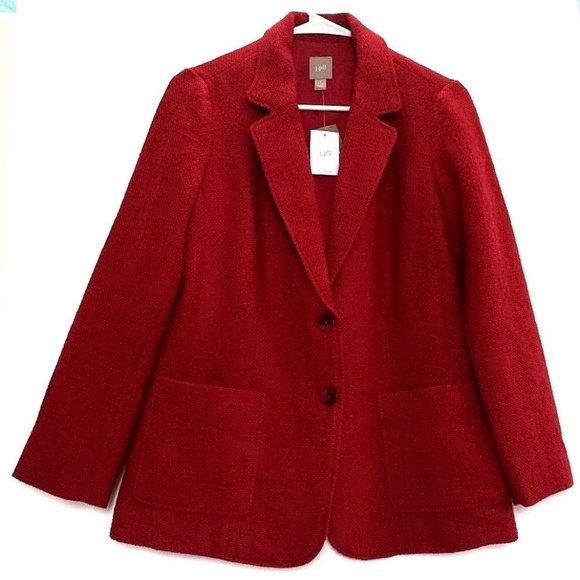 ❤️J.JILL WoolBlend TWEED Blazer Coat Jacket Line S - Picture 3 of 8